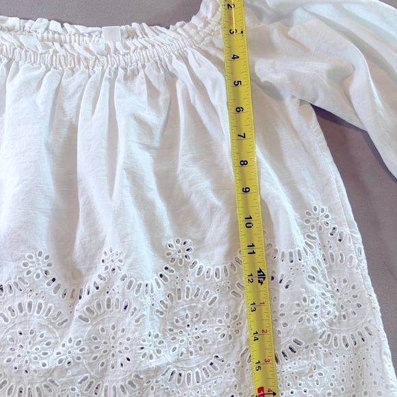 M  100% cotton crop eyelet blouse - Picture 8 of 9